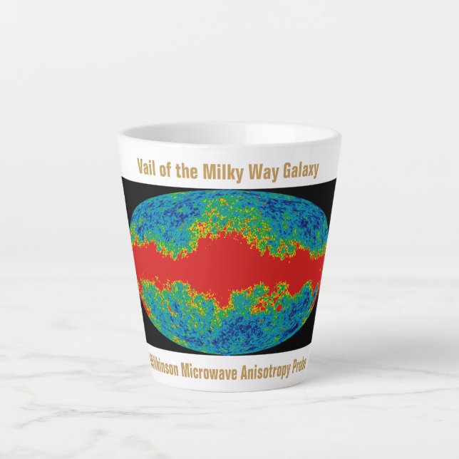 Tasse Latte Voile Galaxy Voie Lactée sur l'univers WMAP (Devant)