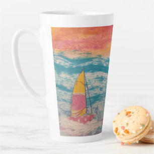 Tasse Latte Voile Orange Ciel