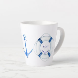 Tasse Latte Voilier Away Life Ring et Ancre Lifesaver