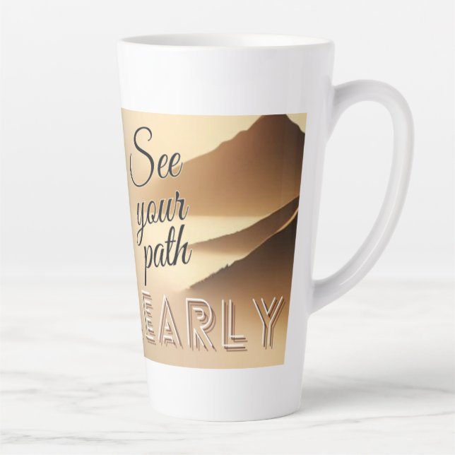 Tasse Latte Voir votre objectif clairement (Droite)