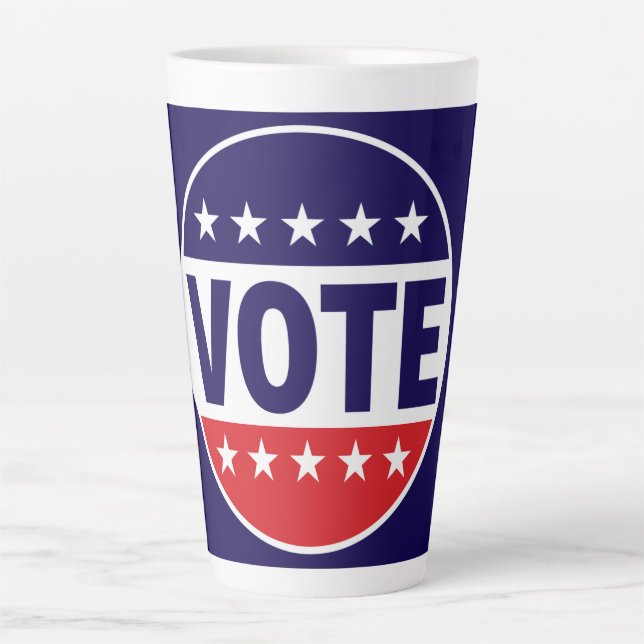 Tasse Latte VOTE — Faites entendre votre voix (Devant)