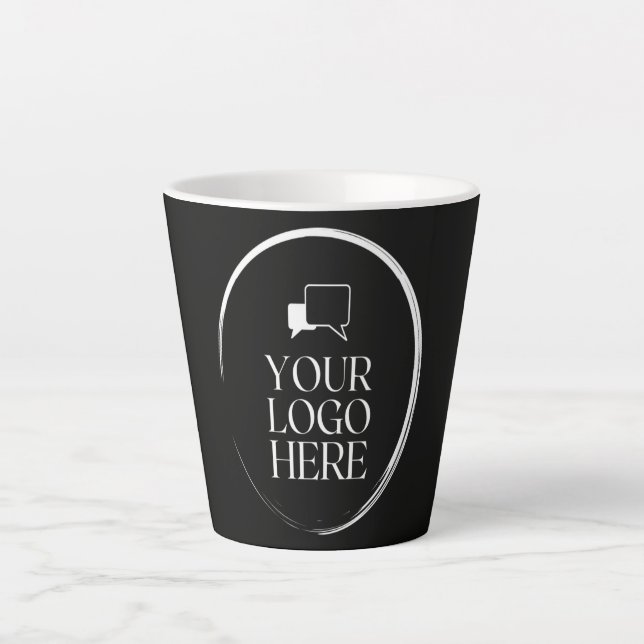 Tasse Latte Votre logo ici moderne (Devant)