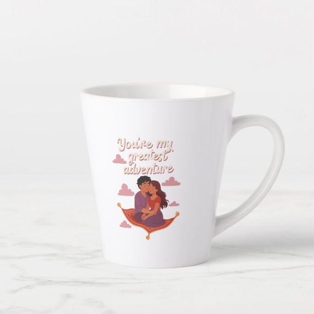Tasse Latte Vous êtes ma plus grande aventure – Vol romantique (Droite)