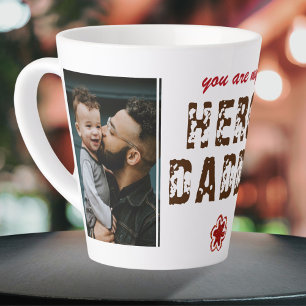 Tasse Latte Vous êtes mon héros Papa Fête des Pères 2 Photo Co