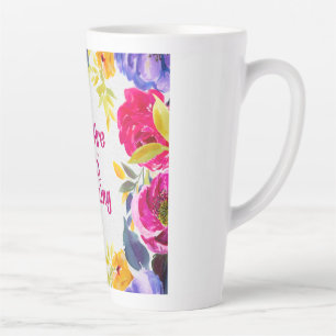 Tasse Latte Vous êtes tellement incroyable Aquarelle Floral