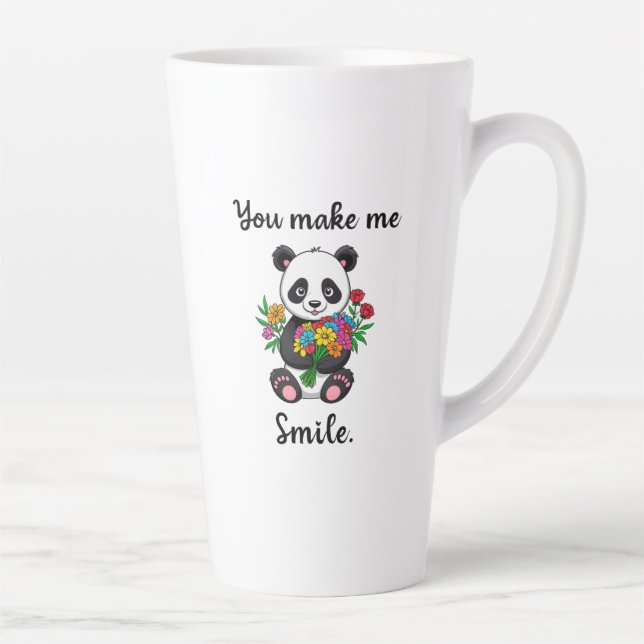 Tasse Latte Vous Me Faites Sourire Panda Mignon (Droite)
