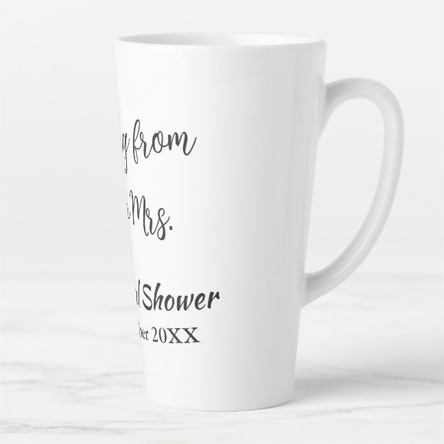 Tasse Latte Voyage enterrement de vie de jeune fille ajoutez n (Droite)