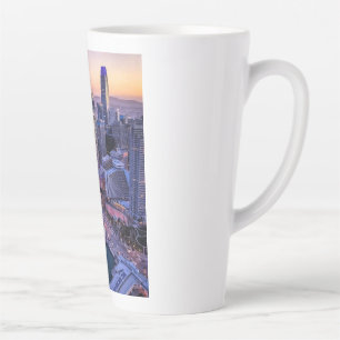 Tasse Latte Vue aérienne de San Francisco à l'heure dorée