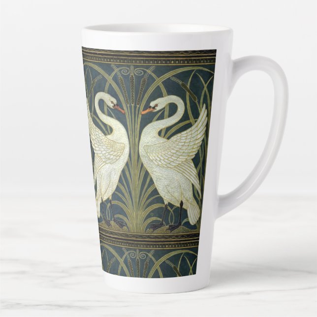 Tasse Latte Walter Crane Swan & Rush et Iris victorien  (Droite)