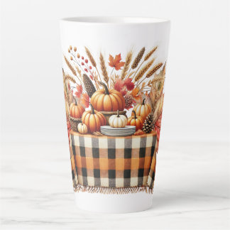 Tasse Latte Warm Red and Orange Farmhouse Thanksgiving