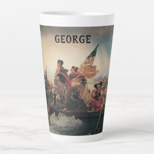 Tasse Latte Washington Traverser le Delaware par Emanuel Leutz