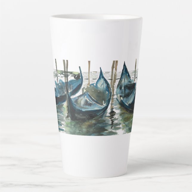 Tasse Latte Watercolor Venice (Devant)
