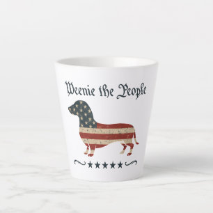 Tasse Latte Weenie Le Peuple Dachshund 4 juillet