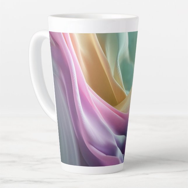 Tasse Latte Whispers in Pastel Motion (Angle gauche)
