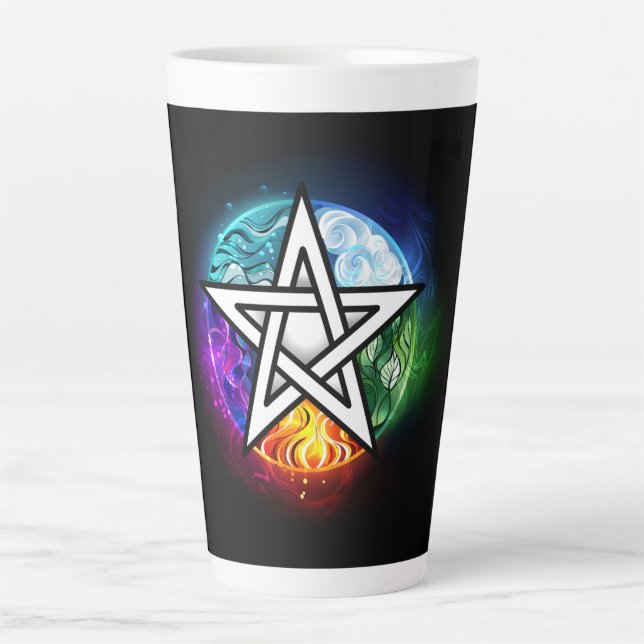 Tasse Latte Wiccan pentagram (Devant)