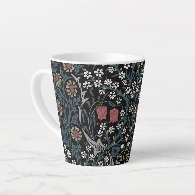 Tasse Latte William Morris Blackthorn Floral Art Nouveau (Angle gauche)