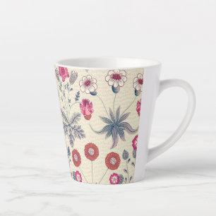 Tasse Latte William Morris Daisy Motif floral Orange rouge