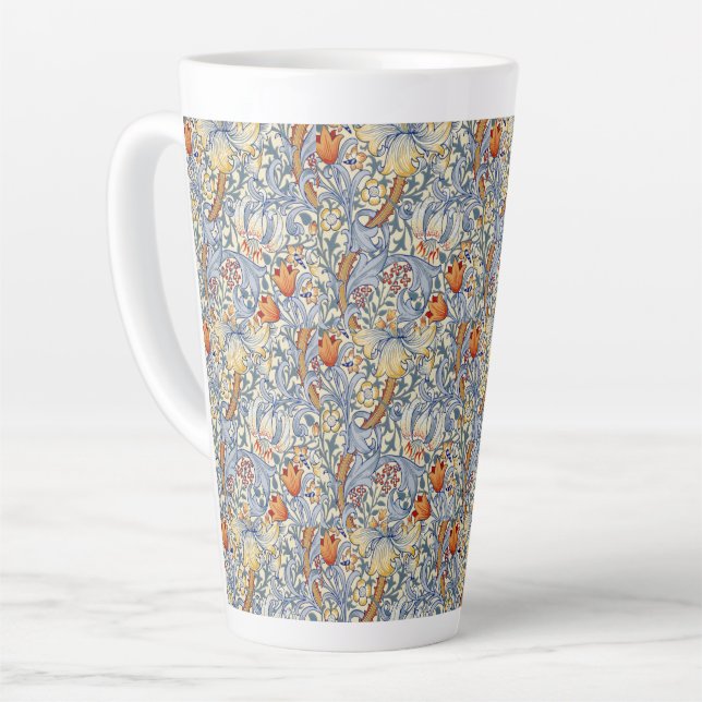 Tasse Latte William Morris Gold Lily Victorian Wallpaper (Angle gauche)