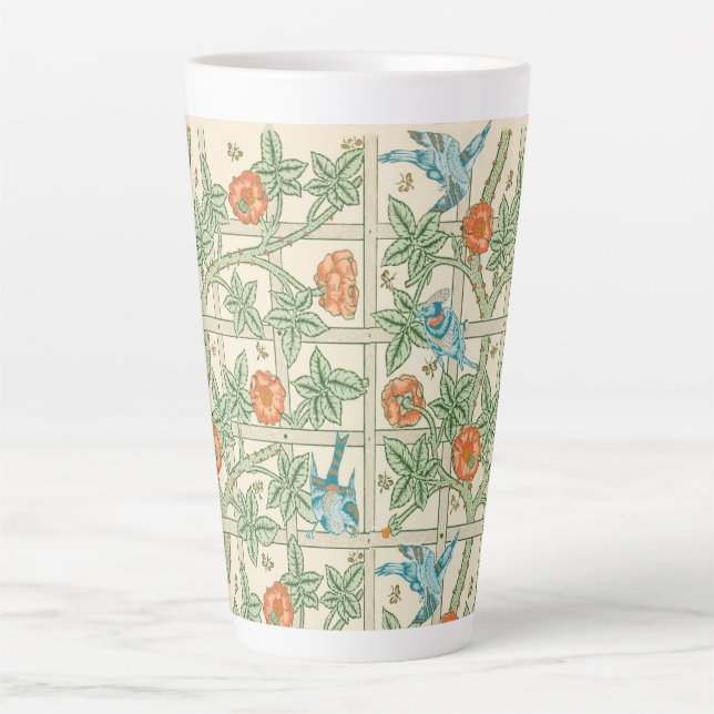 Tasse Latte William Morris Trellis Victorian Wallpaper (Devant)