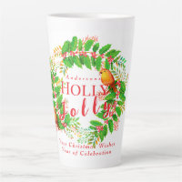 Wreath Holly Jolly Family White