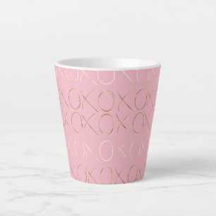 Tasse Latte XOXO rose or