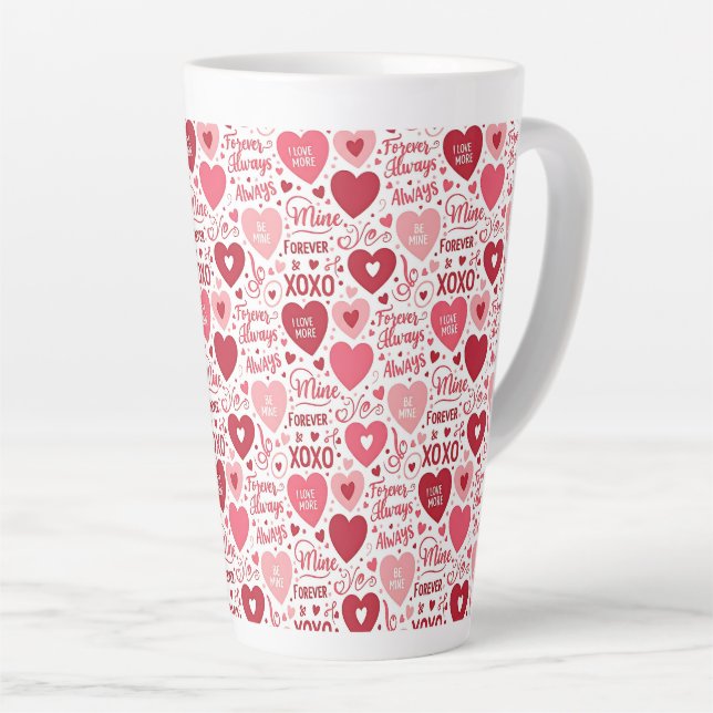 Tasse Latte XOXO & Toujours à moi  (Angle droit)