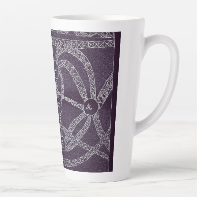 Tasse Latte yaie neuf lune art abstrait chinois zodiac (Droite)