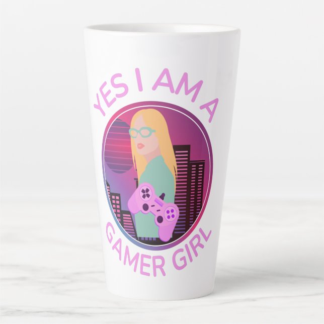 TASSE LATTE YES I AM A GAMER GIRL (Devant)