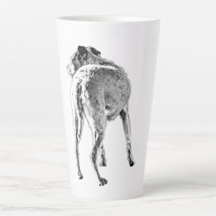 Tasse Latte Yeux Loyaux Derrière Vous