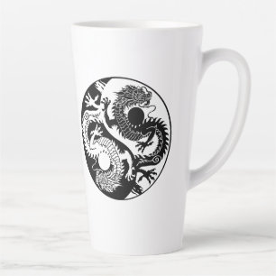 TASSE LATTE YIN YANG DEUX DRAGONS