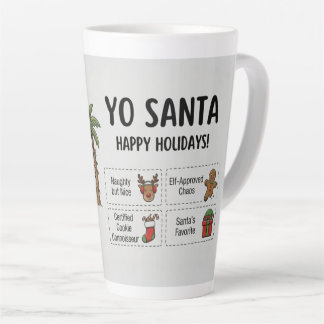 Tasse Latte Yo Santa Funny Summer Christmas Happy Holidays
