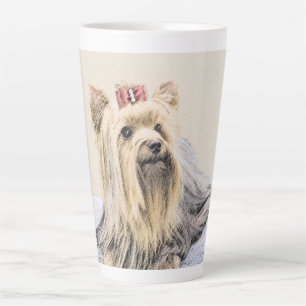 Tasse Latte Yorkshire Terrier Peinture - Cute Original Chien A