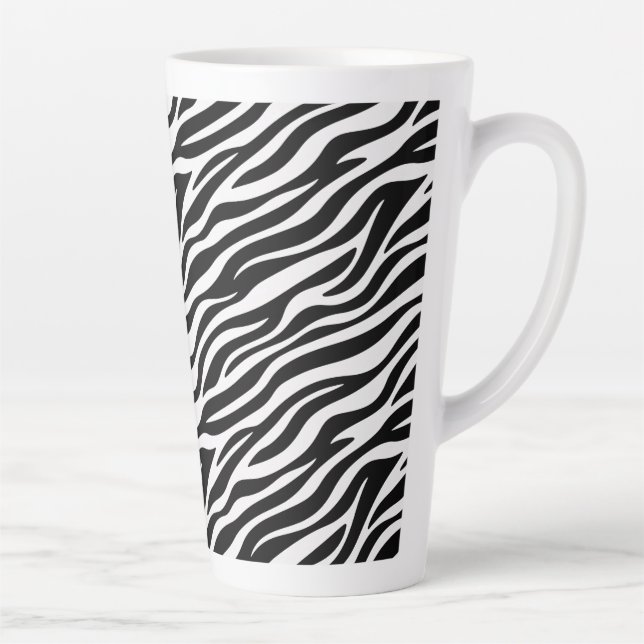 Tasse Latte Zebra Stripes Seamless Pattern Animal Print-60492 (Droite)