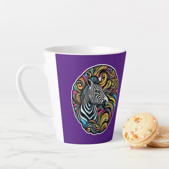 Tasse Latte Zèbre 1 (En situation)