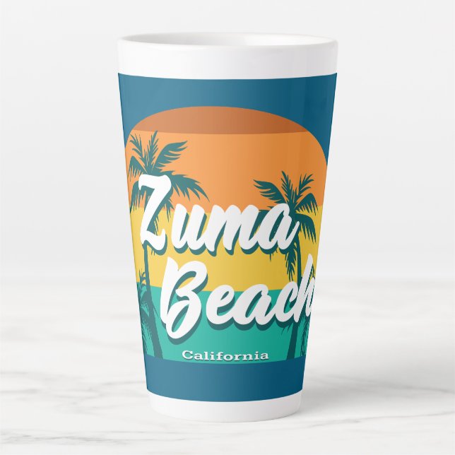Tasse Latte Zuma Beach Californie (Devant)