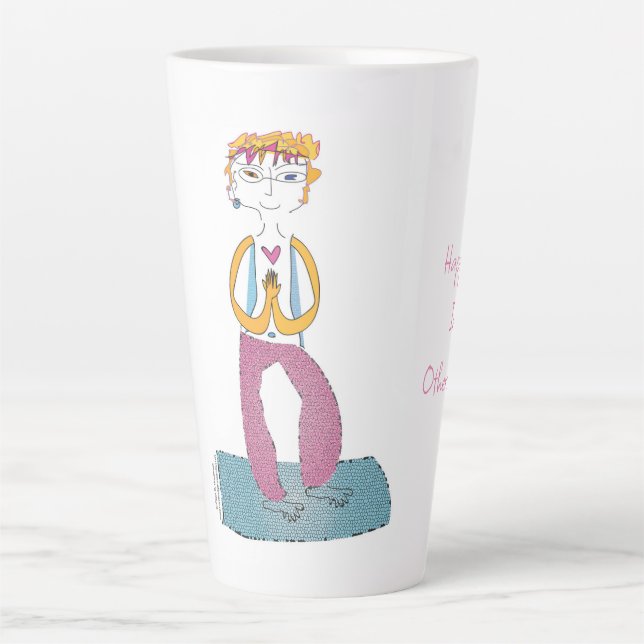 Tasse Latte 'Zuzu' - Des âmes joyeuses inspirent d'autres à br (Devant)