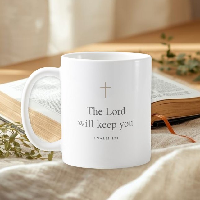 Tasse Le Seigneur Vous Gardera – Psaume 121 (Créateur téléchargé)