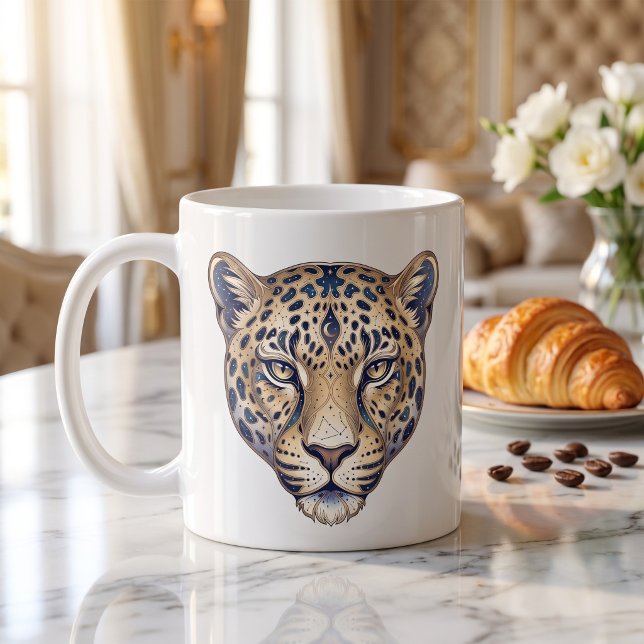 Tasse Léopard Céleste Ligne de Luxe Artistique (Créateur téléchargé)