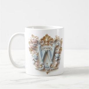 Tasse Lettre Baroque 'W' pour une Princesse du Caf