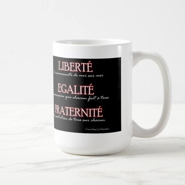 Tasse : Liberté, égalité, fraternité (Droite)