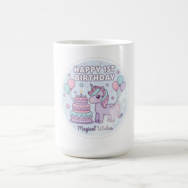 Tasse licorne pour le 1er anniversaire (Centre)
