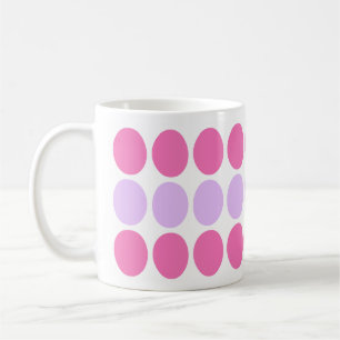 Tasse lilas et rose de motif de points