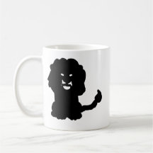 Tasse Lion Zodiaque • Art de silhouette de Lion au