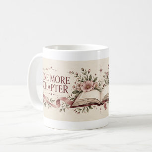 Tasse littéraire florale « Un chapitre de plus »