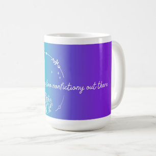 Tasse livreuse Il est trop non-fictif dehors, Bleu