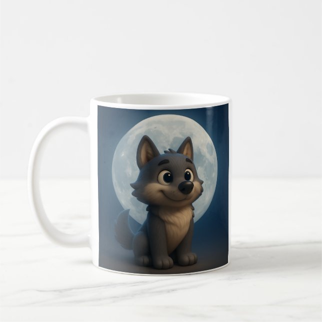 Tasse Loup au Clair de Lune (Gauche)