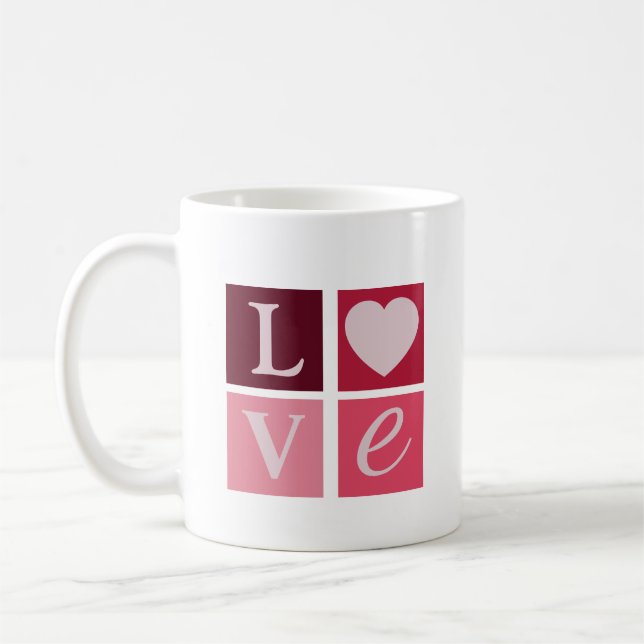 Tasse LOVE Block Heart (Gauche)
