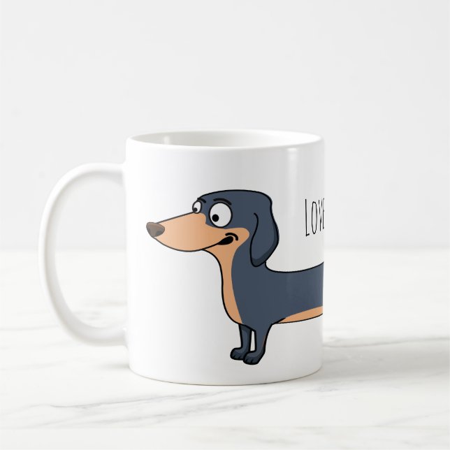 Tasse Love the Long Dog - Dachshund (Gauche)
