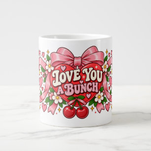 Tasse Love You a Bunch Arc-en-ciel Ruban Cœur Ré