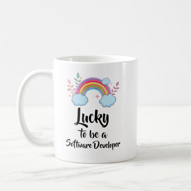 Tasse Lucky To Be A Software Developer (Gauche)